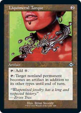 Liquimetal Torque 428 Showcase Retro Frame Modern Horizons 2 Collector Booster Singles Liquimetal Torque 428 Showcase Retro Frame Modern Horizons 2 Collector Booster Singles