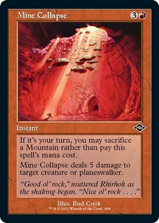 Mine Collapse 408 Showcase Retro Frame Modern Horizons 2 Collector Booster Singles Mine Collapse 408 Showcase Retro Frame Modern Horizons 2 Collector Booster Singles