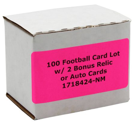 100 Football Card Lot w 2 Bonus Relic or Auto Cards Sports Lots Bundles 100 Football Card Lot w 2 Bonus Relic or Auto Cards Sports Lots Bundles