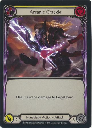 Arcanic Crackle Yellow MON236 Common Rainbow Foil Unlimited Monarch Unlimited Foil Singles Arcanic Crackle Yellow MON236 Common Rainbow Foil Unlimited Monarch Unlimited Foil Singles