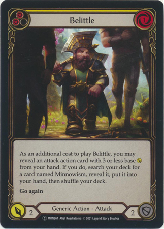 Belittle Yellow MON267 Common Rainbow Foil Unlimited Belittle Yellow MON267 Common Rainbow Foil Unlimited
