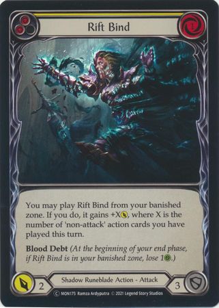 Rift Bind Yellow MON175 Common Rainbow Foil Unlimited Rift Bind Yellow MON175 Common Rainbow Foil Unlimited
