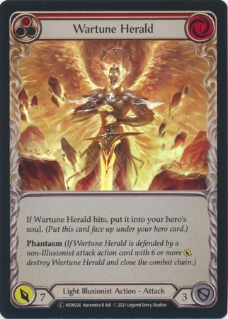 Wartune Herald Red MON026 Common Rainbow Foil Unlimited Monarch Unlimited Foil Singles Wartune Herald Red MON026 Common Rainbow Foil Unlimited Monarch Unlimited Foil Singles