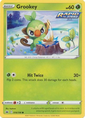 Grookey 016 198 Common Sword Shield Chilling Reign Singles Grookey 016 198 Common Sword Shield Chilling Reign Singles