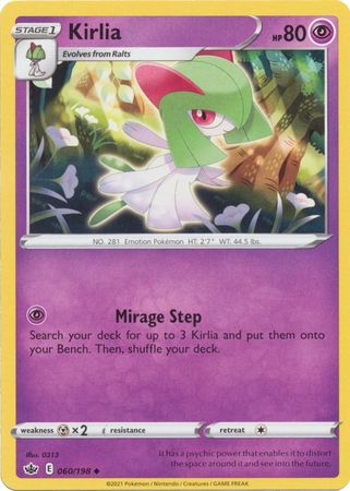 Kirlia 060 198 Uncommon Sword Shield Chilling Reign Singles Kirlia 060 198 Uncommon Sword Shield Chilling Reign Singles