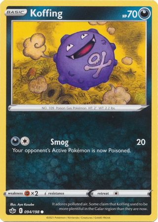 Koffing 094 198 Common Sword Shield Chilling Reign Singles Koffing 094 198 Common Sword Shield Chilling Reign Singles