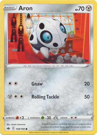 Aron 109 198 Common Sword Shield Chilling Reign Singles Aron 109 198 Common Sword Shield Chilling Reign Singles