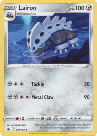 Lairon 110 198 Uncommon Sword Shield Chilling Reign Singles Lairon 110 198 Uncommon Sword Shield Chilling Reign Singles