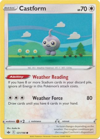 Castform 121 198 Common Sword Shield Chilling Reign Singles Castform 121 198 Common Sword Shield Chilling Reign Singles