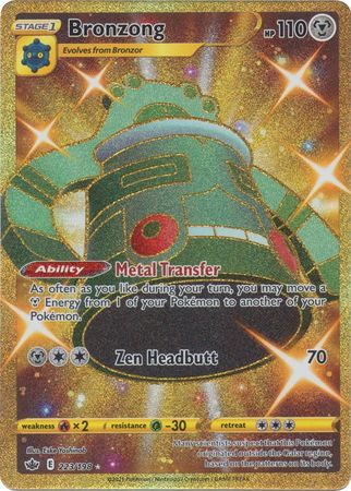 Bronzong 223 198 Secret Rare Sword Shield Chilling Reign Singles Bronzong 223 198 Secret Rare Sword Shield Chilling Reign Singles