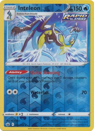 Inteleon 043 198 Holo Rare Reverse Holo Inteleon 043 198 Holo Rare Reverse Holo