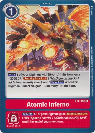 Atomic Inferno BT4 098 Common Great Legend BT04 Singles Atomic Inferno BT4 098 Common Great Legend BT04 Singles