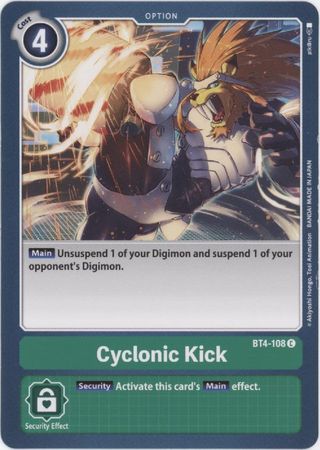 Cyclonic Kick BT4 108 Common Great Legend BT04 Singles Cyclonic Kick BT4 108 Common Great Legend BT04 Singles