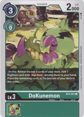 DoKunemon BT4 051 Common BT04 Singles DoKunemon BT4 051 Common BT04 Singles