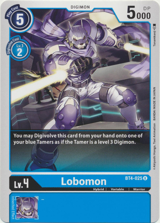Lobomon BT4 025 Uncommon Great Legend BT04 Singles Lobomon BT4 025 Uncommon Great Legend BT04 Singles