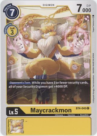 Maycrackmon BT4 045 Common Great Legend BT04 Singles Maycrackmon BT4 045 Common Great Legend BT04 Singles