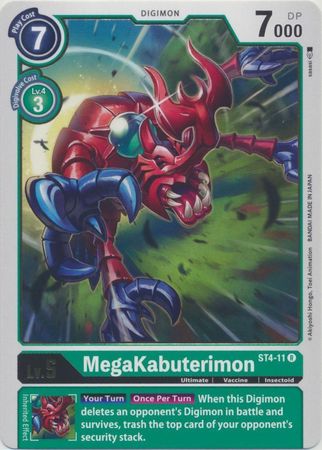 MegaKabuterimon ST4 11 Rare MegaKabuterimon ST4 11 Rare