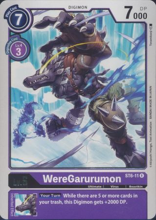 WereGarurumon ST6 11 Rare Starter Deck 06 Venomous Violet WereGarurumon ST6 11 Rare Starter Deck 06 Venomous Violet