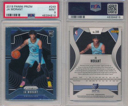 Ja Morant 2019 Panini Prizm PSA 9 249 Rookie 4816 2019 20 Panini Prizm Ja Morant 2019 Panini Prizm PSA 9 249 Rookie 4816 2019 20 Panini Prizm