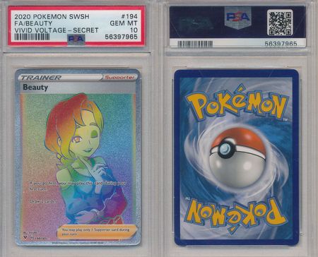 Beauty Rainbow on sale Rare Full art 2020 Pokemon Vivid Voltage PSA 10