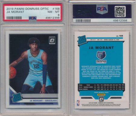 Ja Morant 2019 Donruss Optic PSA 8 168 Rookie Panini 2398 2019 20 Donruss Optic Ja Morant 2019 Donruss Optic PSA 8 168 Rookie Panini 2398 2019 20 Donruss Optic