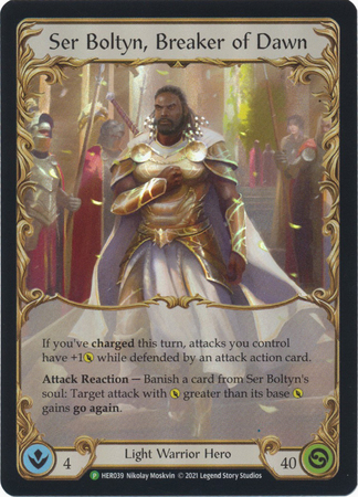 Ser Boltyn, Breaker of Dawn - HER039-P - Rainbow Foil Promo