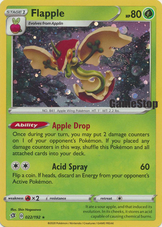 Flapple 022 192 2021 Gamestop Holo Promo Flapple 022 192 2021 Gamestop Holo Promo