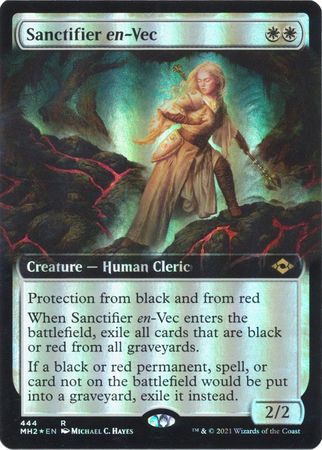 Sanctifier en Vec 444 Extended Art Foil Modern Horizons 2 Collector Booster Foil Singles Sanctifier en Vec 444 Extended Art Foil Modern Horizons 2 Collector Booster Foil Singles