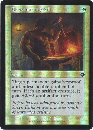 Blacksmith s Skill 381 Showcase Retro Frame Foil Modern Horizons 2 Collector Booster Foil Singles Blacksmith s Skill 381 Showcase Retro Frame Foil Modern Horizons 2 Collector Booster Foil Singles