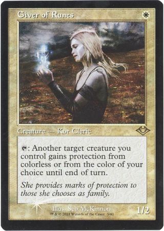 Giver of Runes 3 40 Showcase Retro Frame Foil Modern Horizons 2 Collector Booster Foil Singles Giver of Runes 3 40 Showcase Retro Frame Foil Modern Horizons 2 Collector Booster Foil Singles