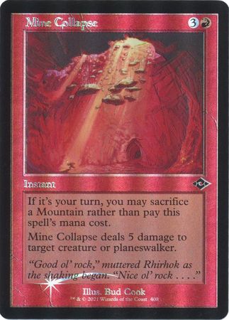 Mine Collapse 408 Showcase Retro Frame Foil Mine Collapse 408 Showcase Retro Frame Foil