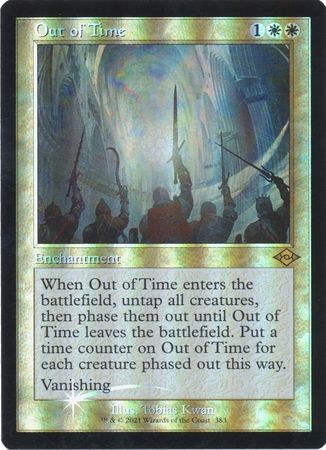 Out of Time 383 Showcase Retro Frame Foil Modern Horizons 2 Collector Booster Foil Singles Out of Time 383 Showcase Retro Frame Foil Modern Horizons 2 Collector Booster Foil Singles