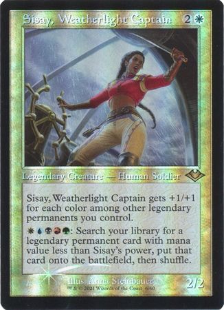 Sisay Weatherlight Captain 6 40 Showcase Retro Frame Foil Sisay Weatherlight Captain 6 40 Showcase Retro Frame Foil