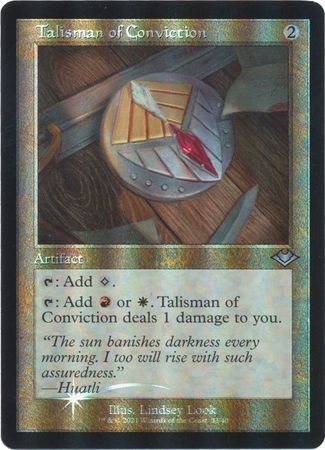 Talisman of Conviction 33 40 Showcase Retro Frame Foil Modern Horizons 2 Collector Booster Foil Singles Talisman of Conviction 33 40 Showcase Retro Frame Foil Modern Horizons 2 Collector Booster Foil Singles