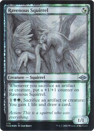 Ravenous Squirrel 375 Showcase Sketch Foil Ravenous Squirrel 375 Showcase Sketch Foil