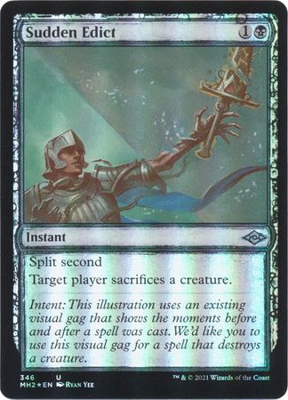 Sudden Edict 346 Showcase Sketch Foil Modern Horizons 2 Collector Booster Foil Singles Sudden Edict 346 Showcase Sketch Foil Modern Horizons 2 Collector Booster Foil Singles