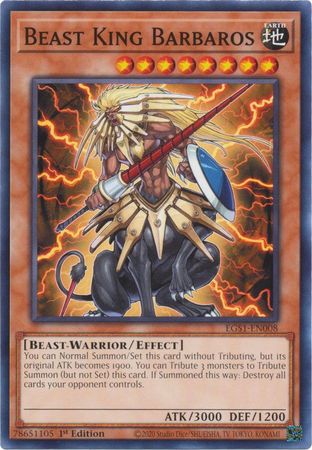 Beast King Barbaros EGS1 EN008 Common 1st Edition Egyptian God Deck Silfer the Sky Dragon 1st Edition Singles Beast King Barbaros EGS1 EN008 Common 1st Edition Egyptian God Deck Silfer the Sky Dragon 1st Edition Singles