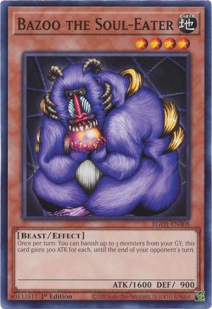 Bazoo the Soul Eater EGO1 EN008 Common 1st Edition Egyptian God Deck Obelisk the Tormentor 1st Edition Singles Bazoo the Soul Eater EGO1 EN008 Common 1st Edition Egyptian God Deck Obelisk the Tormentor 1st Edition Singles