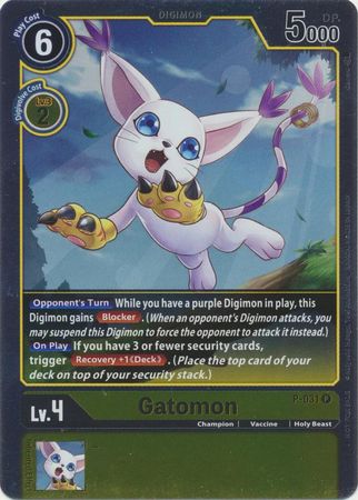 Gatomon P 031 Foil Dash Pack Promo All Digimon Promos Gatomon P 031 Foil Dash Pack Promo All Digimon Promos