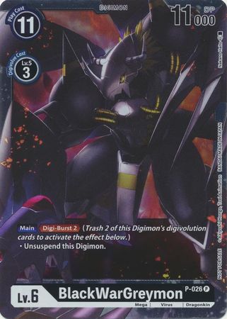 BlackWarGreymon P 026 Foil Dash Pack Promo BlackWarGreymon P 026 Foil Dash Pack Promo