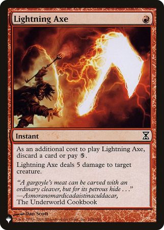 Lightning Axe The List Lightning Axe The List