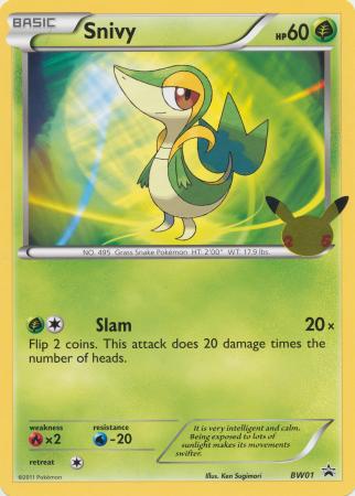 Snivy BW01 25th Anniversary Oversized Promo Snivy BW01 25th Anniversary Oversized Promo