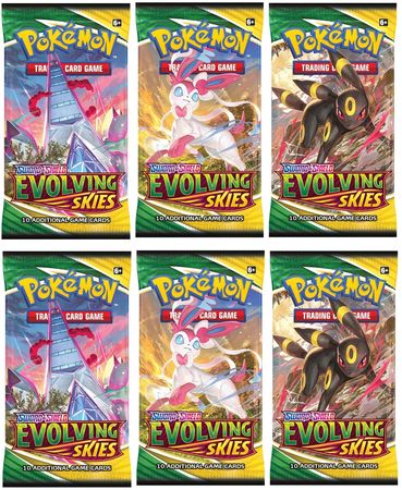 Sword Shield Evolving Skies 6 Booster Pack Lot Pokemon Pokemon Lots Bundles Sword Shield Evolving Skies 6 Booster Pack Lot Pokemon Pokemon Lots Bundles