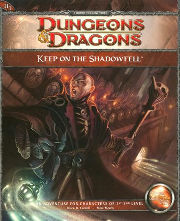 H1 Keep on the Shadowfell softcover adventure (D&D 4th Edition RPG)