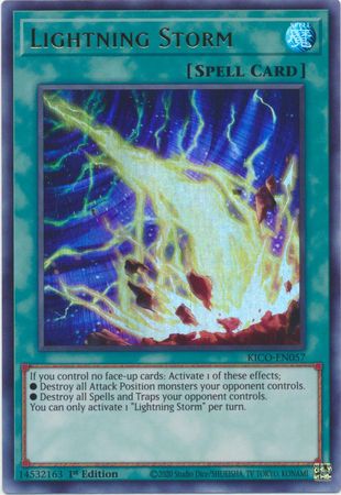 Lightning Storm KICO EN057 Ultra Rare 1st Edition Lightning Storm KICO EN057 Ultra Rare 1st Edition