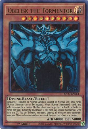 Obelisk the Tormentor KICO EN064 Pharaoh Ultra Rare 1st Edition Obelisk the Tormentor KICO EN064 Pharaoh Ultra Rare 1st Edition