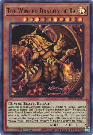 The Winged Dragon of Ra - KICO-EN065 - Pharaoh Ultra Rare 1st Edition