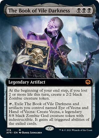 The Book of Vile Darkness 374 Extended Art Adventures in the Forgotten Realms Collector Booster Singles The Book of Vile Darkness 374 Extended Art Adventures in the Forgotten Realms Collector Booster Singles