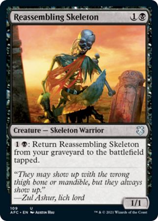 Reassembling Skeleton 109 Adventures in the Forgotten Realms Commander Singles Reassembling Skeleton 109 Adventures in the Forgotten Realms Commander Singles