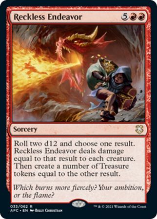 Reckless Endeavor 033 062 Adventures in the Forgotten Realms Commander Singles Reckless Endeavor 033 062 Adventures in the Forgotten Realms Commander Singles